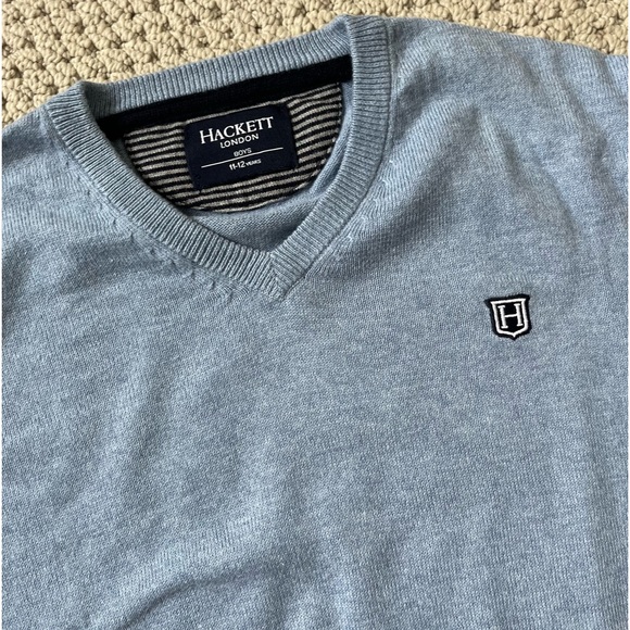 Boys cotton/cashmere sweater from the luxury European brand Hackett. Sz 11/12 - Picture 4 of 9